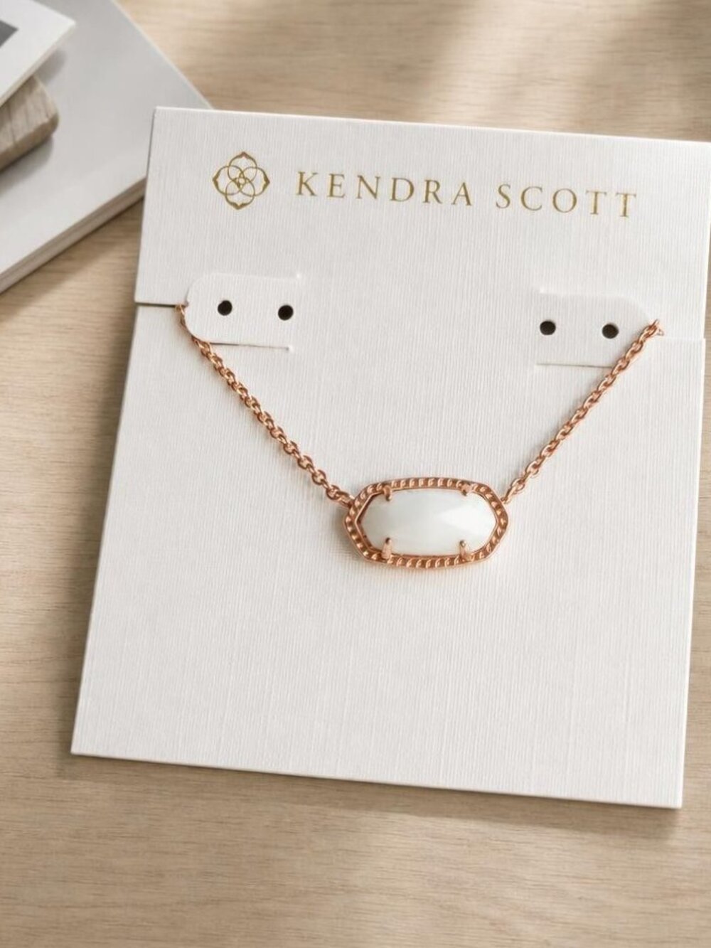 Kendra Scott Elisa Rose Gold Ivory Pearl Pendant Necklace